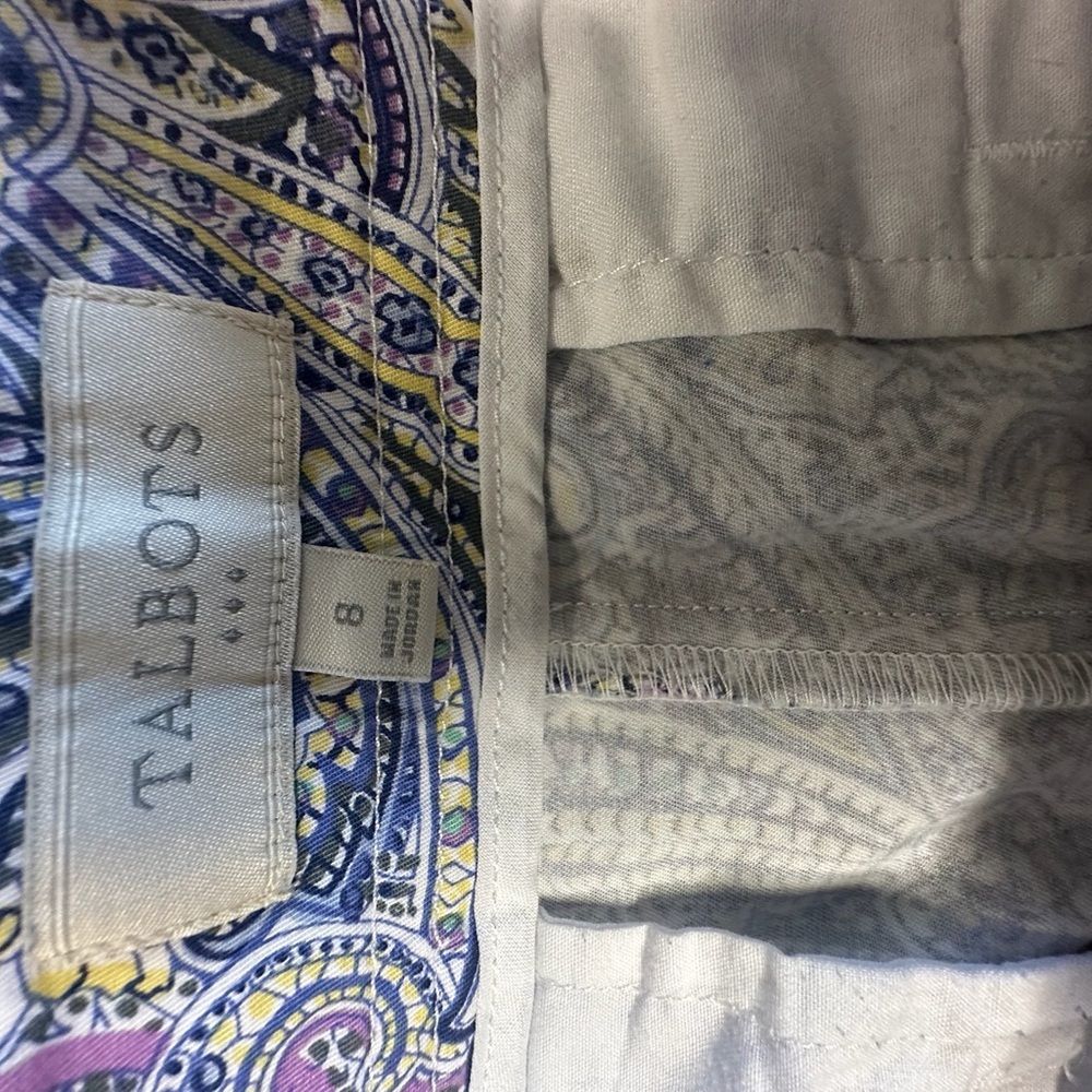 Talbots Blue and Purple Bermuda Shorts with Paisley Print - Picture 11 of 11